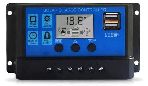 Controlador Para Placa Solar Flexível 10A 12/24V