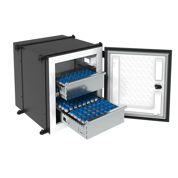 Geladeira Para Caminhão Elber Amostra De Leite 53 Litros 12V/24V Inox